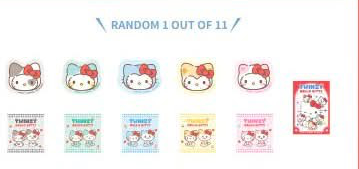 TWINZY X HELLO KITTY隨機貼紙