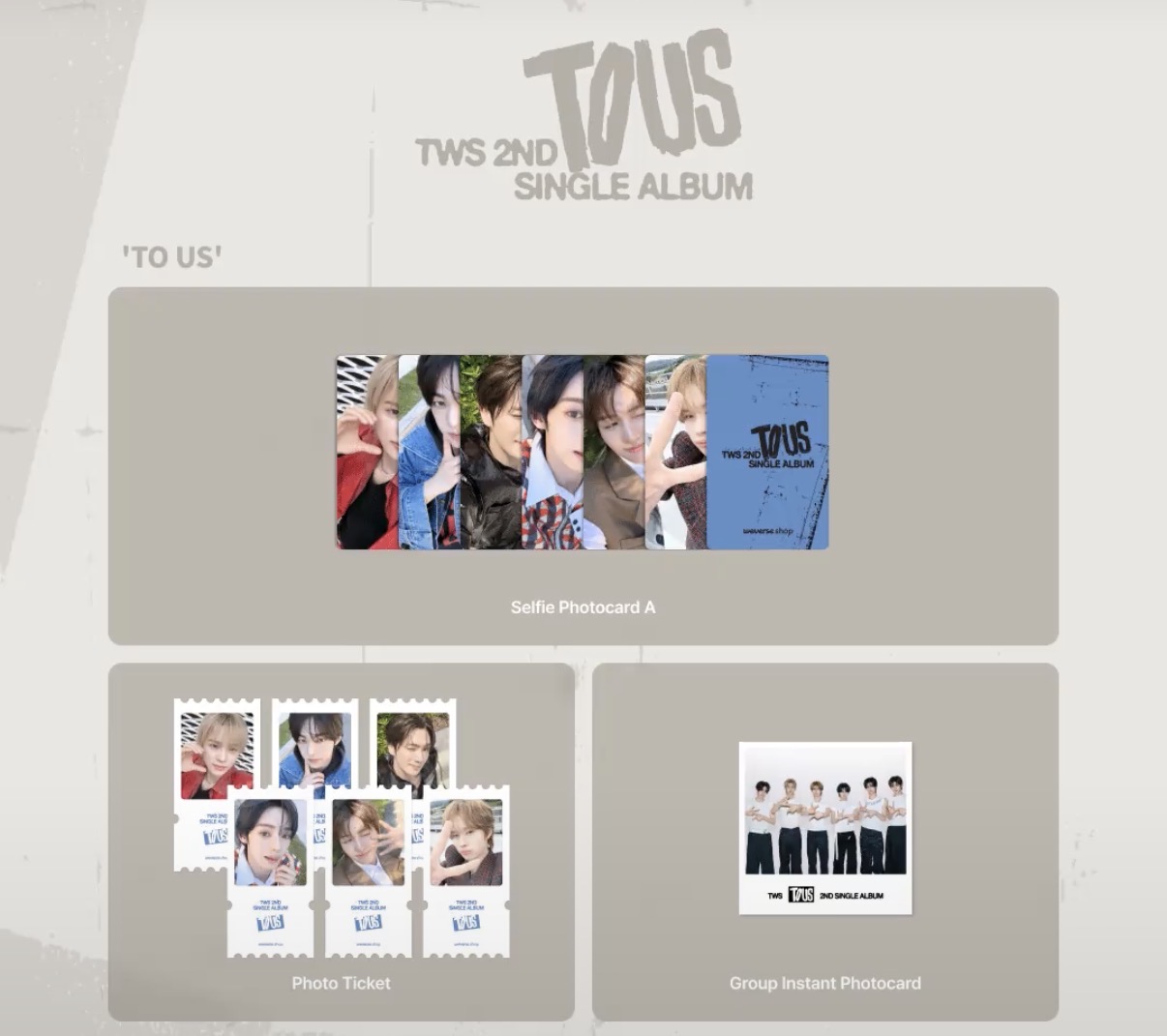 (WVS特典)2nd Single Album ‘TO US’